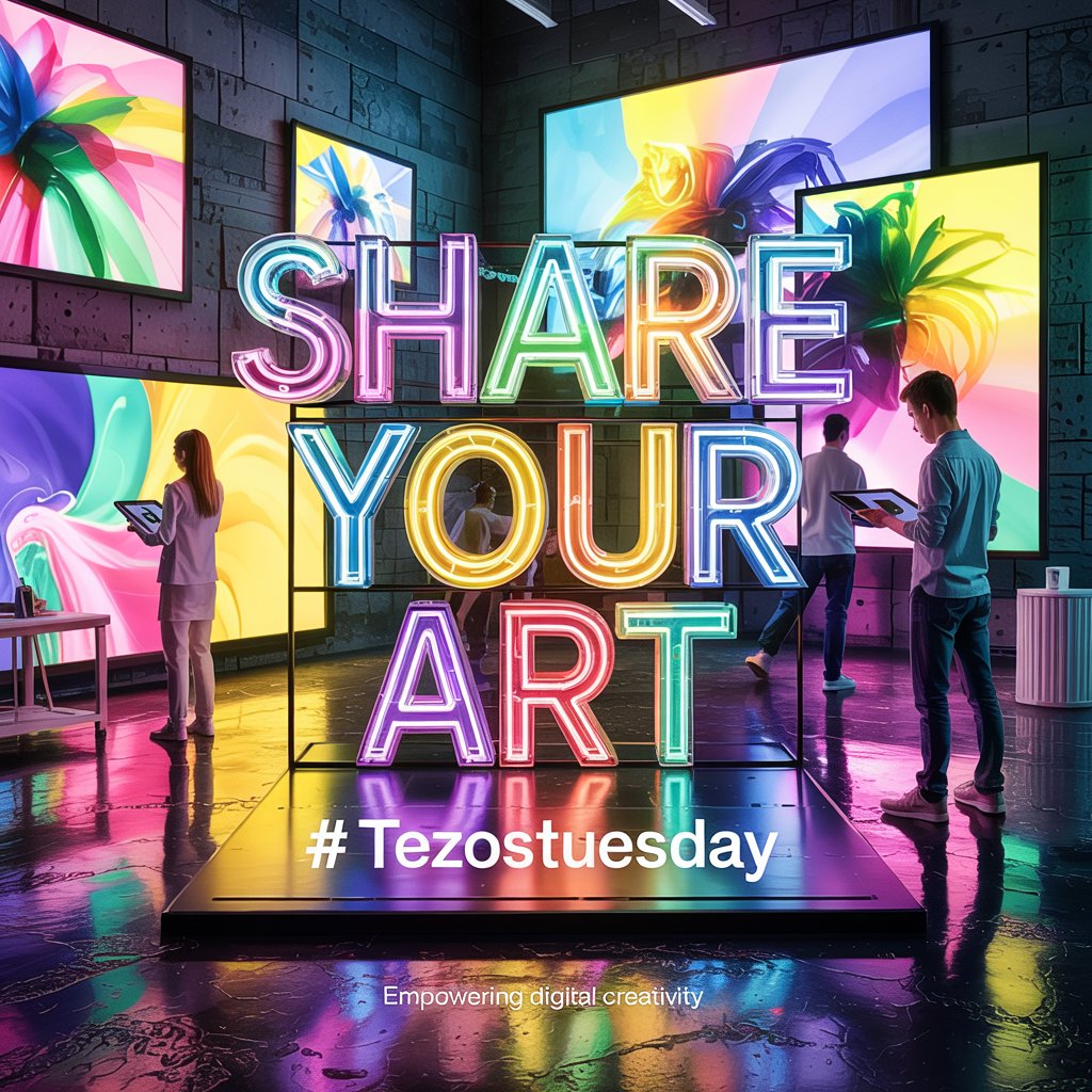 muriellondon's tweet photo. It’s #TezosTuesday! 💜🥰🥳

I’m buying 5 pieces this week, drop your art! 🎨
📎 Share your artwork
🔗 Add your @objktcom  link

Let’s keep this beautiful community growing! 🚀✨

#TezosArt #NFTCommunity https://t.co/OjRcMCJQH3