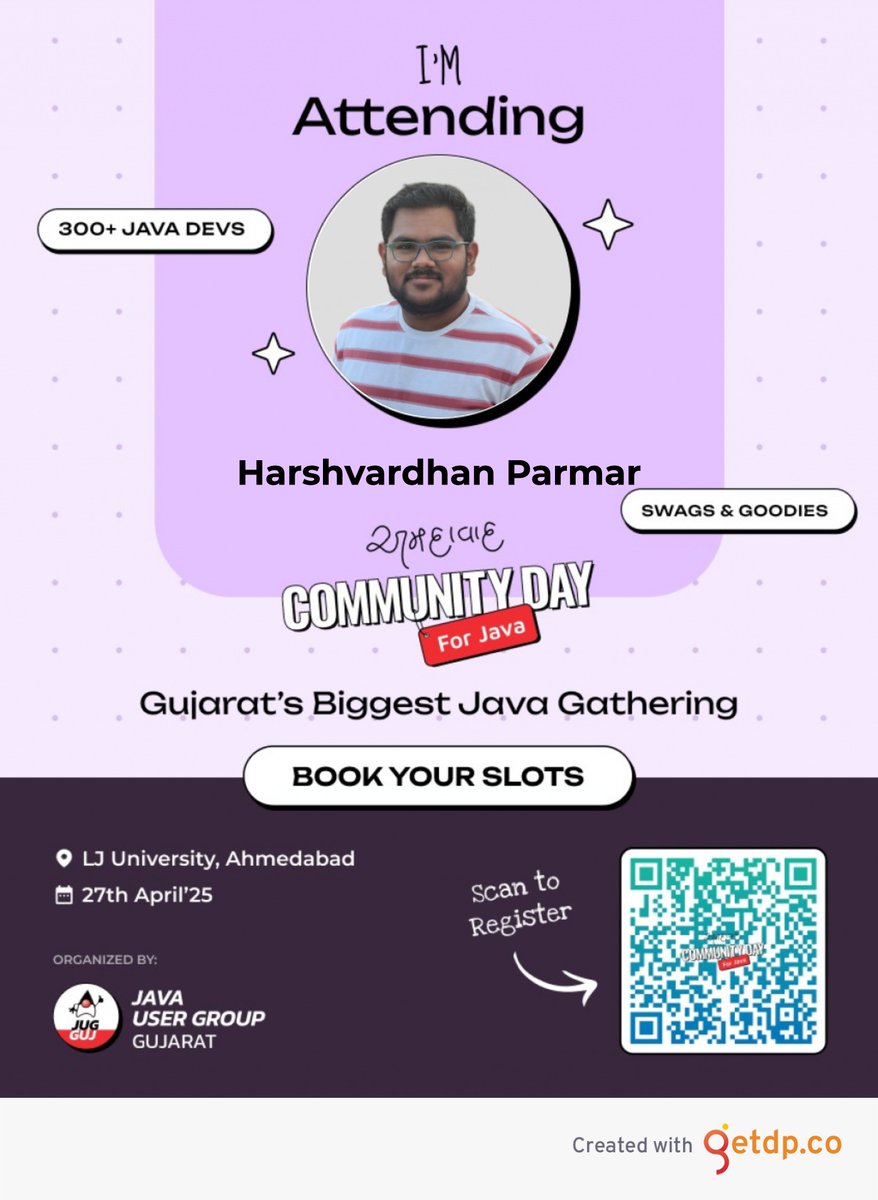 Harsh_4902's tweet photo. I got my customize DP for 'Community Day for Java - 2025' by @juggujarat 🎉

Did you get yours? If not yet, please check below post 👇

#CommunityDay4Java #GujaratJUG https://t.co/dzTCGk1pYe