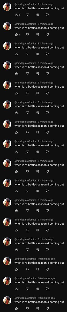 i may be wrong but i think they want to know when rb battles season 4 comes out