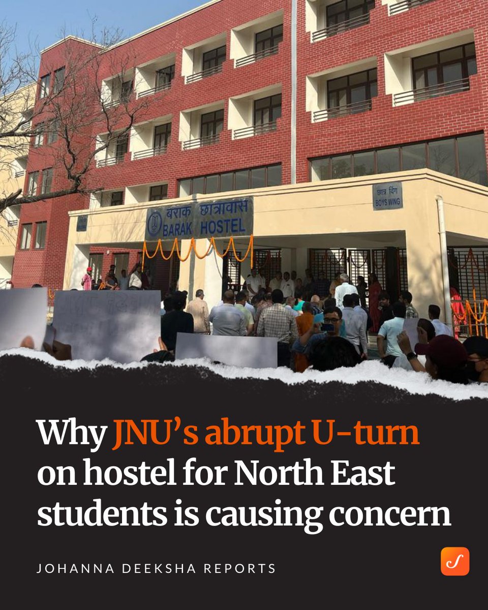 Scroll.in (@scroll_in) on Twitter photo Funded with ₹28.6 crore of govt money, the Barak hostel promised 75% of its rooms to North East students. However, in the newly inaugurated hostel, northeasters students only got 5 out of 88 seats.
<a href="/Johanna_Deeksha/">Johanna Deeksha</a> reports
scroll.in/article/108133… Funded with ₹28.6 crore of govt money, the Barak hostel promised 75% of its rooms to North East students. However, in the newly inaugurated hostel, northeasters students only got 5 out of 88 seats.
<a href="/Johanna_Deeksha/">Johanna Deeksha</a> reports
scroll.in/article/108133…