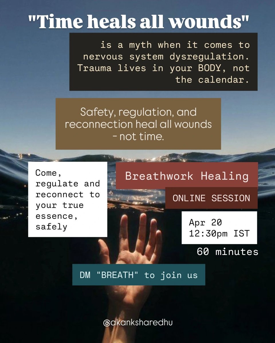 Breathwork Healing Session
Join me online on Apr 20, 12:30pm IST
Register at: akanksharedhu.graphy.com/courses/Live-B…

#breathwork #Healing #spirituality #selfcare
