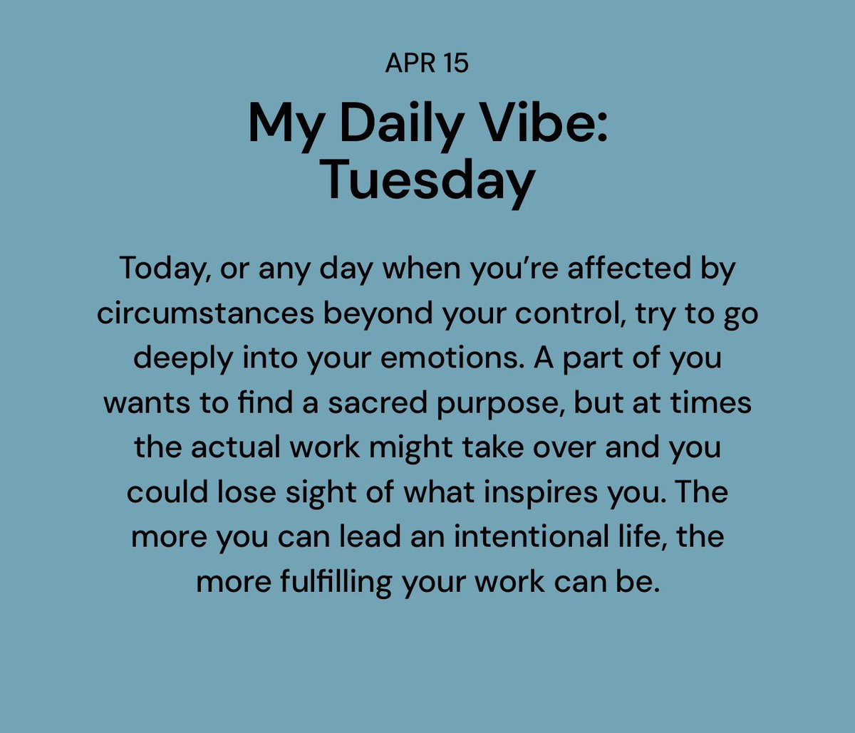 My Daily vibe from <a href="/thepattern/">thepattern</a> 
..when you’re affected by circumstances beyond your control: