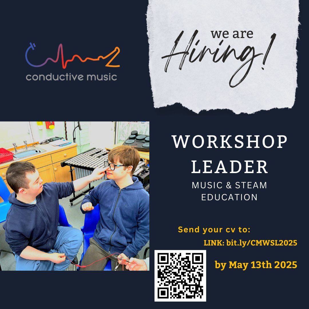 🎧 Make music, travel, and teach!
 Join Conductive Music to lead creative, hands-on workshops.
 Apply now → bit.ly/CMWSL2025