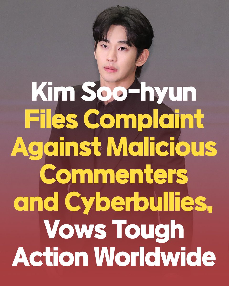 kimfact_withu's tweet photo. Kim Soo-hyun Files Complaint
Against Malicious Commenters and Cyberbullies,
Vows Tough Action Worldwide

Official Statement from GOLDMEDALIST
Hello, this is GOLDMEDALIST.

Recently, there has been a surge of malicious posts, com-ments, and false information targeting our artist, Kim Soo-hyun, being recklessly circulated online. Groundless speculation and unverified claims are being repeatedly posted, leading the public to form misguided opinions and severely damaging the artist's reputation.
Malicious slander, the spread of false information, personal attacks, and sexual harassment occurring across online communities and social media platforms are not to be taken lightly-they are criminal acts. Based on active monitoring and reports from fans, GOLDMEDALIST has filed a formal complaint with investigative authorities on April 14 for defamation under the Act on Promotion of Information and Communications Network Utilization and Information Pro-tection, as well as criminal insult under the Criminal Act.

We are also taking the issue of " cyber wreckers"-creators who exploit anonymity to generate fake news and harmful content, including videos and shorts-very seriously. With identities of some of these individuals recently exposed and legal actions underway, we will likewise pursue strong legal measures through our international legal representatives on overseas platforms such as YouTube and X (formerly Twit-ter).
We plan to continue filing additional complaints against malicious content that damages our artist's reputation. GOLD-MEDALIST remains fully committed to protecting our artist's rights through strict legal action against such clear criminal behavior.
Thank you.

#김수현 #KimSooHyun #คิมซูฮยอน #kimsoohyun_global_fan_union