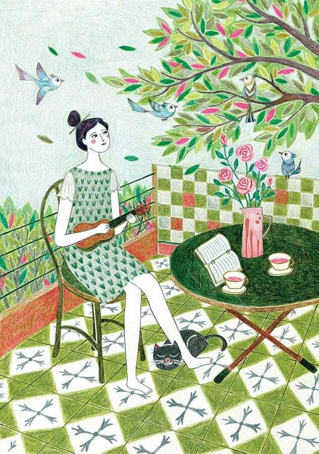 schydlowski1's tweet photo. #SpringSong ☕️🐈⬛🕊🌹🌿🌺🎶🪕
🎨🖌 par Mi Nguyen https://t.co/JEH6jnJwQ0