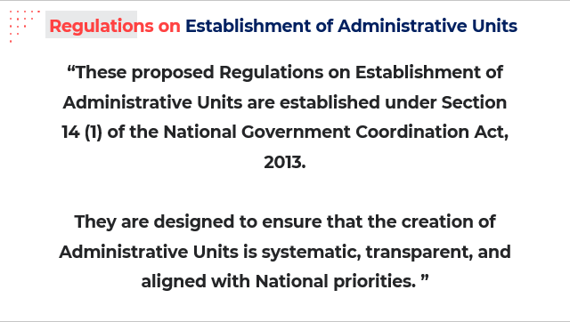 Ministry of Interior | Kenya (@interiorke) on Twitter photo Lesson 2:
What are Village Administrative Units and What will the new Regulations on their Establishment Do?
<a href="/ngaosKE/">NGAOs</a>
<a href="/NPSOfficial_KE/">National Police Service-Kenya</a>
<a href="/irck_info/">Inter-Religious Council of Kenya(IRCK)</a>
<a href="/KEPSA_KENYA/">KEPSA KENYA</a>
<a href="/KenyaGovernors/">Council of Governors</a>
<a href="/NACommitteeKE/">NAssembly KE C'tees</a>
<a href="/AGOfficeKenya/">OAG KENYA</a>
<a href="/PSCKenya/">Public Service Commission (PSC)</a>
<a href="/srckenya/">srckenya</a> Lesson 2:
What are Village Administrative Units and What will the new Regulations on their Establishment Do?
<a href="/ngaosKE/">NGAOs</a>
<a href="/NPSOfficial_KE/">National Police Service-Kenya</a>
<a href="/irck_info/">Inter-Religious Council of Kenya(IRCK)</a>
<a href="/KEPSA_KENYA/">KEPSA KENYA</a>
<a href="/KenyaGovernors/">Council of Governors</a>
<a href="/NACommitteeKE/">NAssembly KE C'tees</a>
<a href="/AGOfficeKenya/">OAG KENYA</a>
<a href="/PSCKenya/">Public Service Commission (PSC)</a>
<a href="/srckenya/">srckenya</a>