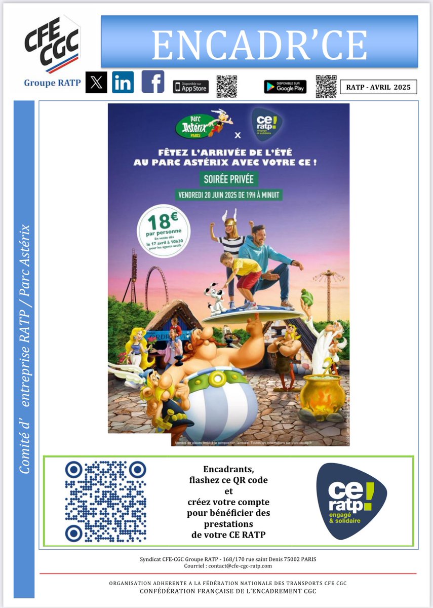 Fêtez l’arrivée de l’été 😎 au <a href="/ParcAsterix/">Parc Astérix</a> avec le <a href="/CE_RATP/">CE RATP</a>