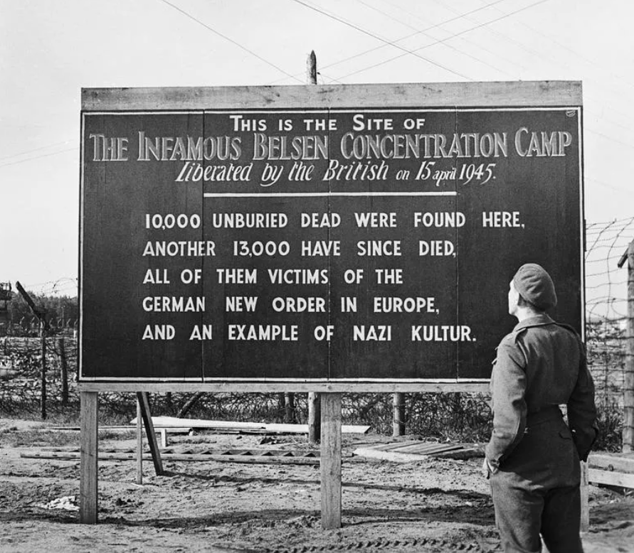 DrHelenFry's tweet photo. #OTD 15th April 1945: British troops liberated Bergen-Belsen concentration camp.

Nothing prepared them for the unspeakable horrors they they were about to witness. https://t.co/7KU3cfcRLo