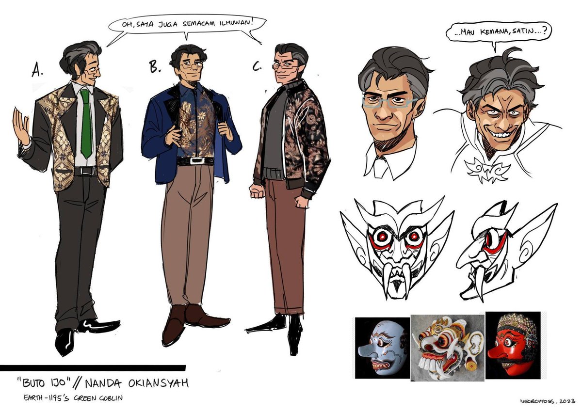 i miss cooking for my Earth-1195 #spiderverse i had SO MUCH FUN designing and brainstorming for their Sinister-Six (instead thyere called Eklektik-Enam in Gita's universe)