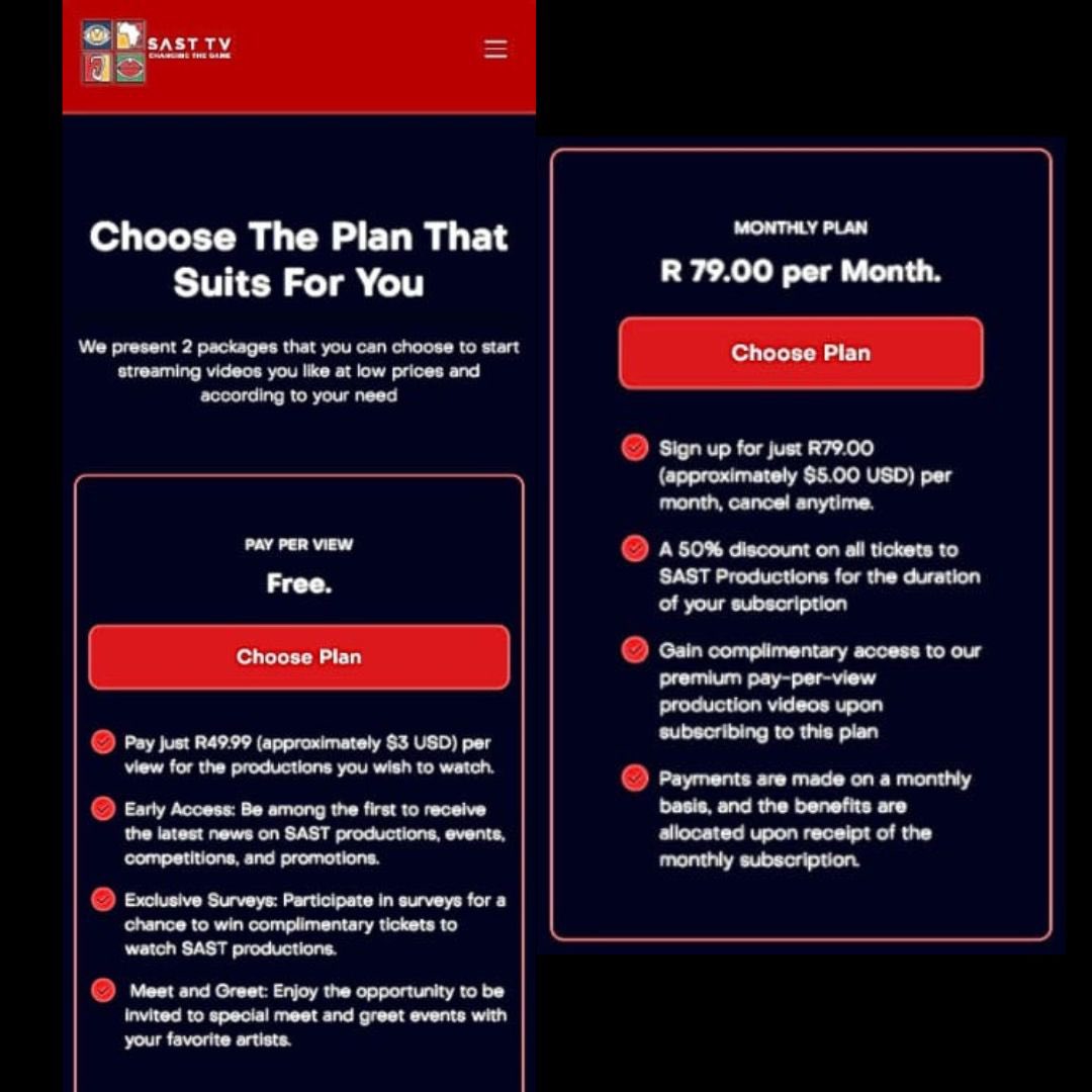 sastatetheatre's tweet image. SAST TV — changing the game!
Now with flexible payment plans, it’s easier than ever to stream top theatre, exclusives &amp;amp; BTS gems — on your terms.

No fuss. Just great theatre.
Download &amp;amp; subscribe: play.google.com/store/apps/det…

#SASTTV #ChangingTheGame #StreamLocal #StateTheatreOnline