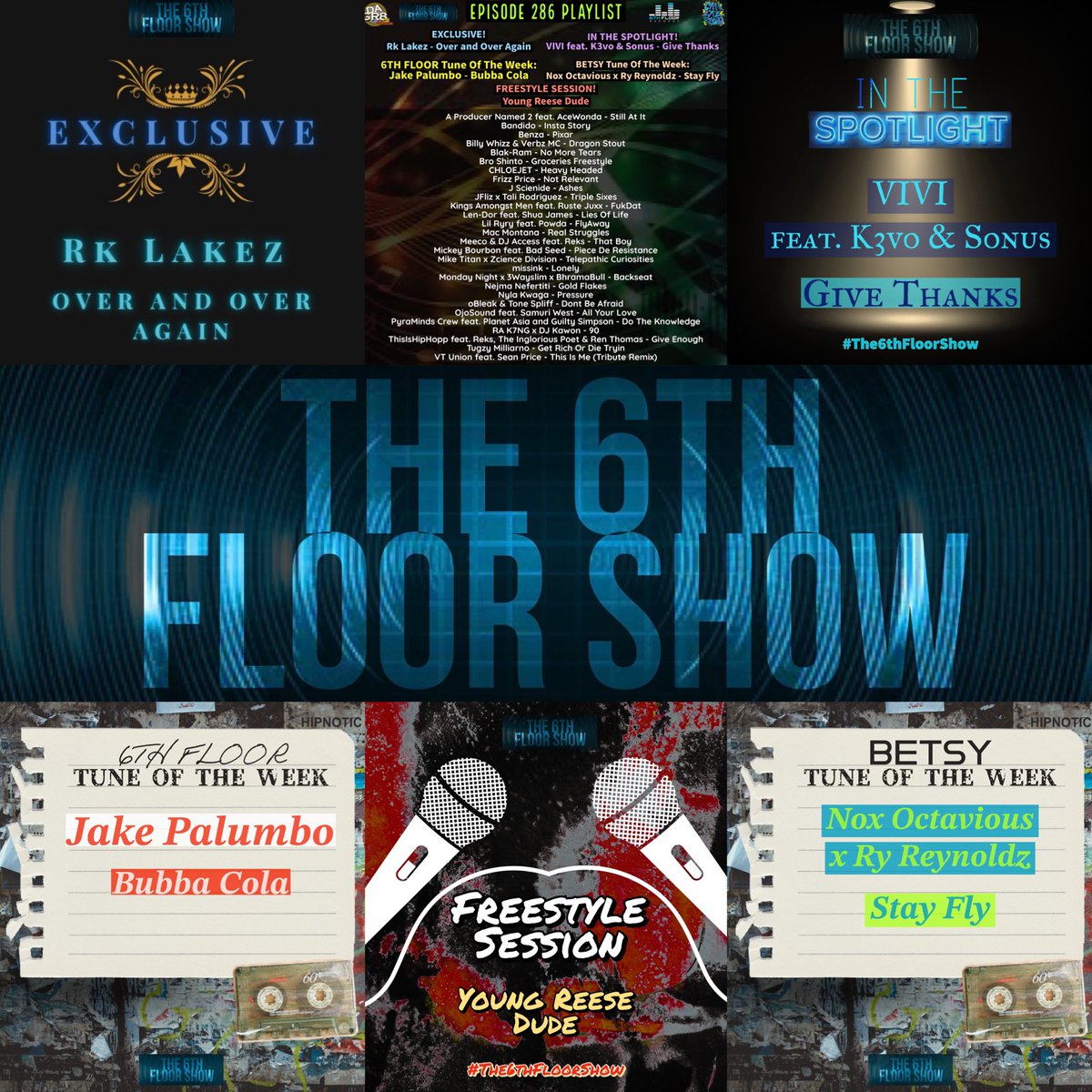The6thFloorShow's tweet photo. Episode 286 #OutNow feat Exclusive from @rklakez #InTheSpotlight from @vivi_vibez &amp; #TuneOfTheWeek picks from @jakepalumbo &amp; @NoxOctavious #The6thFloorShow

https://t.co/9EaGS3ld93

https://t.co/otnIjVB8JY

https://t.co/K9VkMH7l5P

https://t.co/M2z4CkluCA

https://t.co/Ko1Q0ElXB6 https://t.co/cEZZ0HqutJ