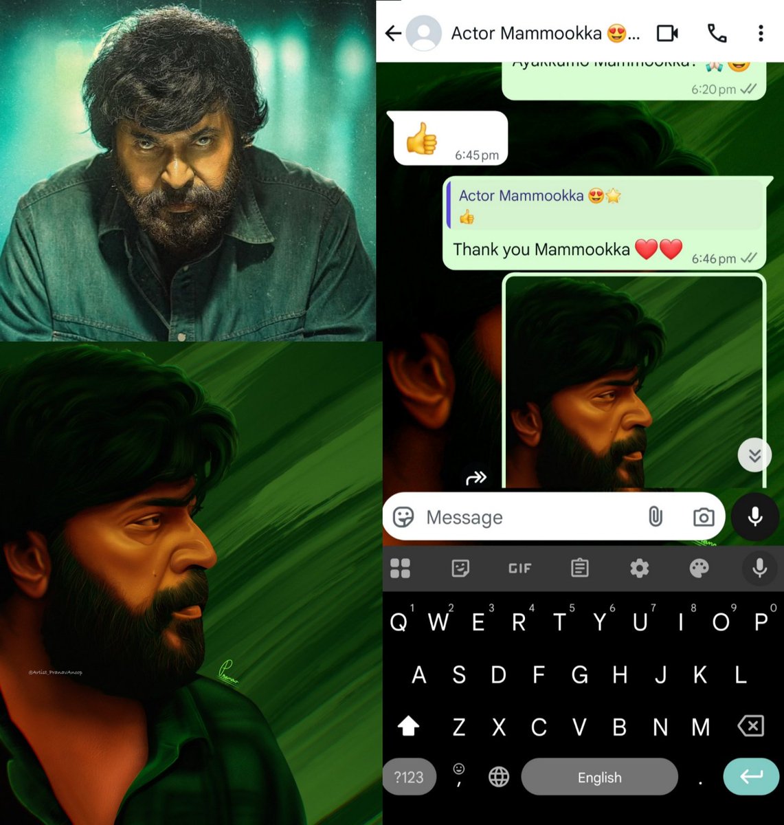 ArtistPranavA's tweet photo. #mammootty #mammookka
#digitalart #art #drawing #ikka #mammookkafans #lalettan #mohanlal #empuraan #bramayugam #bilal #bigb #amalneerad #mnmm #illustration #artist #artwork #fanart #digitalartist #digitalpainting #digitalartwork https://t.co/nZ5pjYcaIJ