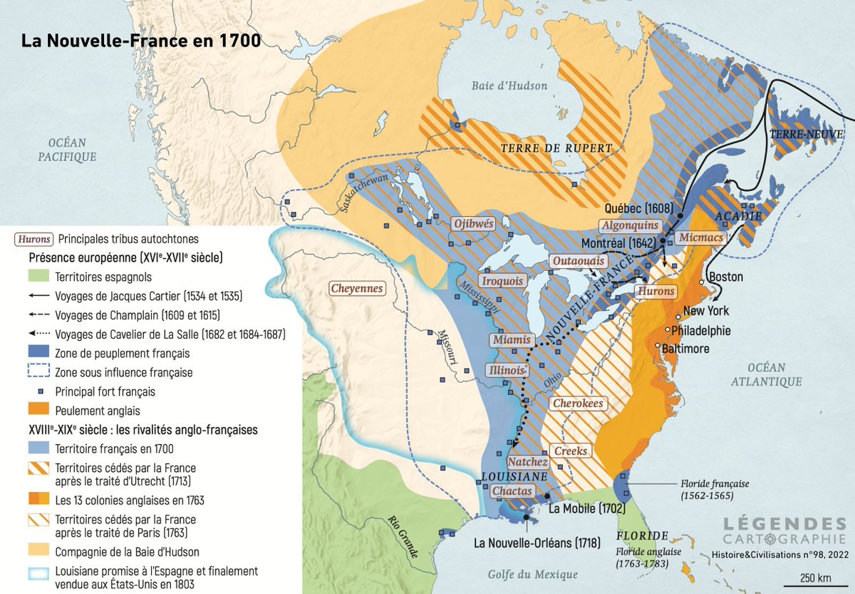 [DOSSIER] L'Amérique « française »
Carte du jour : La nouvelle France en 1700

Plus de cartes d'histoire ➡️ urlr.me/WUn7gD
#Amérique