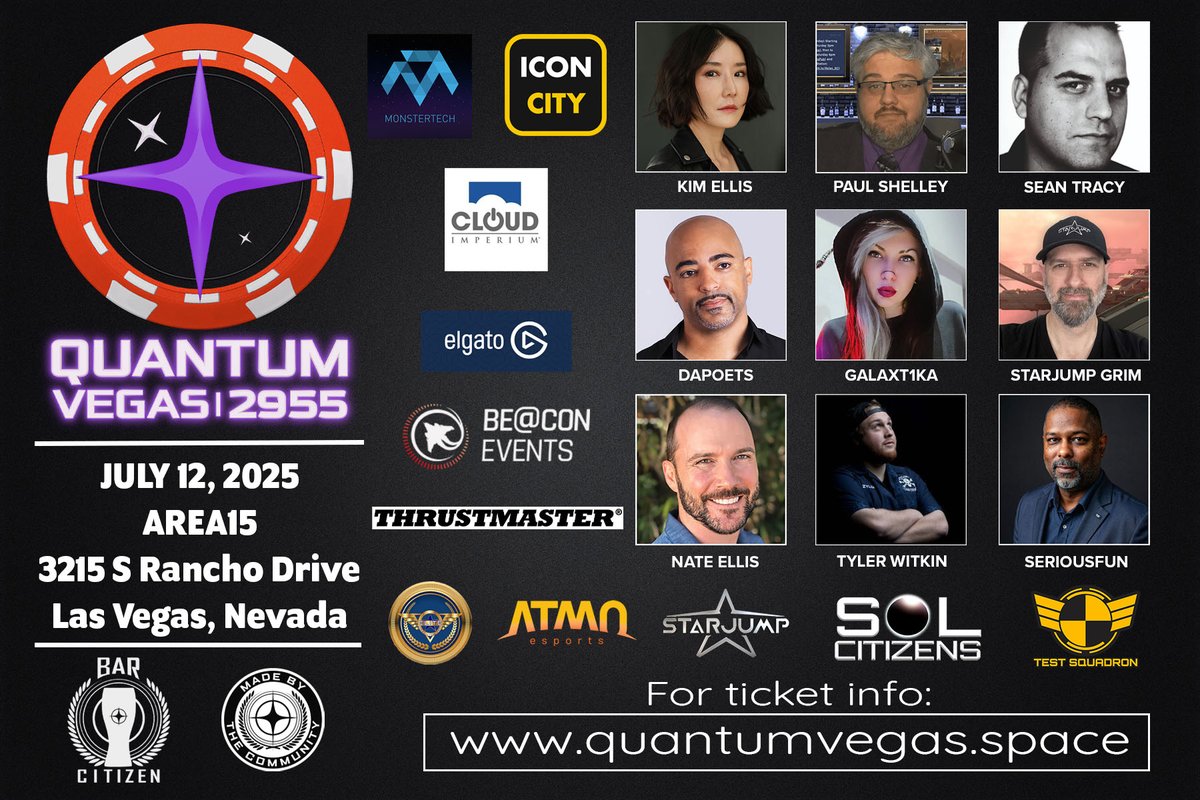Are you coming to Quantum Vegas 2955? 
Inaugural tickets are available through April 30th 2025! #StarCitizen #AREA15 #LasVegas youtu.be/CKh5Achic5A