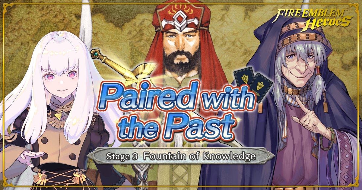 FE_Heroes_EN's tweet photo. #PairedWithThePast is live!
Stage 3: Fountain of Knowledge, featuring Gotoh, is out now! Looks like he always had great hair!
Match the illustrations and check out the scene! A knowledge-craving duo meets with Gotoh, who studies sorcery despite being a Divine Dragon.
▼ Paired With The Past
https://t.co/6nxsF6Z5A8