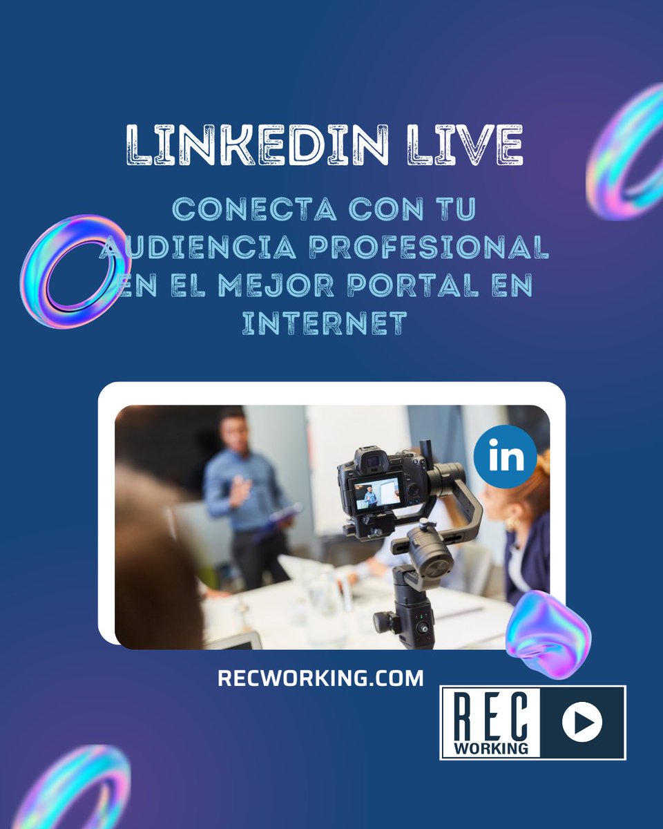 recworking's tweet image. ¿Quieres conectar con tu audiencia profesional de manera auténtica y efectiva en #LinkedInLive? 💡 Transmisión impecable 📡 Segmentación y alcance global 🗣 Interacción en tiempo real  🔗recworking.com/como-hacer-un-… 

#RecWorking #LinkedInLive #StreamingProfesional #EventosOnline