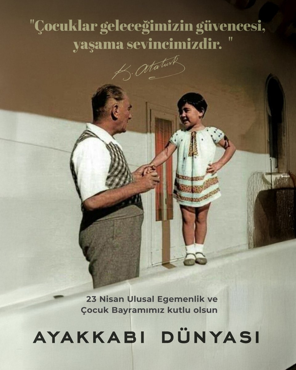 Ulu Önderimiz Mustafa Kemal Atatürk'e minnetle...
23 Nisan Ulusal Egemenlik ve Çocuk Bayramımız kutlu olsun 🇹🇷