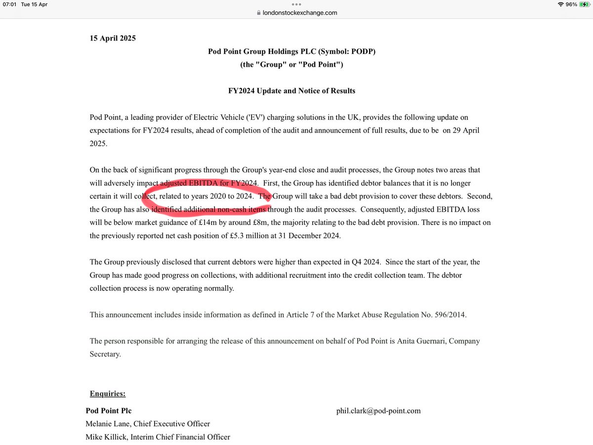 rhomboid1MF's tweet photo. #PODP a shocker of a warning….they were billing buttons but still overlooked £8m going back years

CFO needs firing https://t.co/xqAyuhp72s