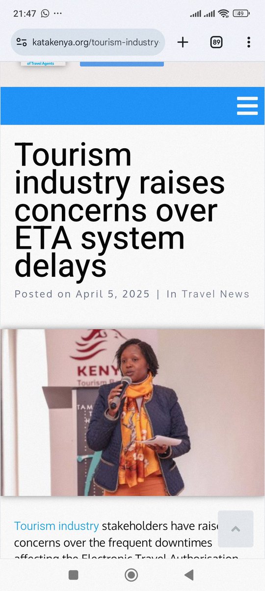 Kenya’s dream of hitting 5 million tourists is fading. The slow, inefficient ETA system is scaring away visitors and shuttering agencies. Tourists deserve better service. Let’s demand change. #FixKenyaETA