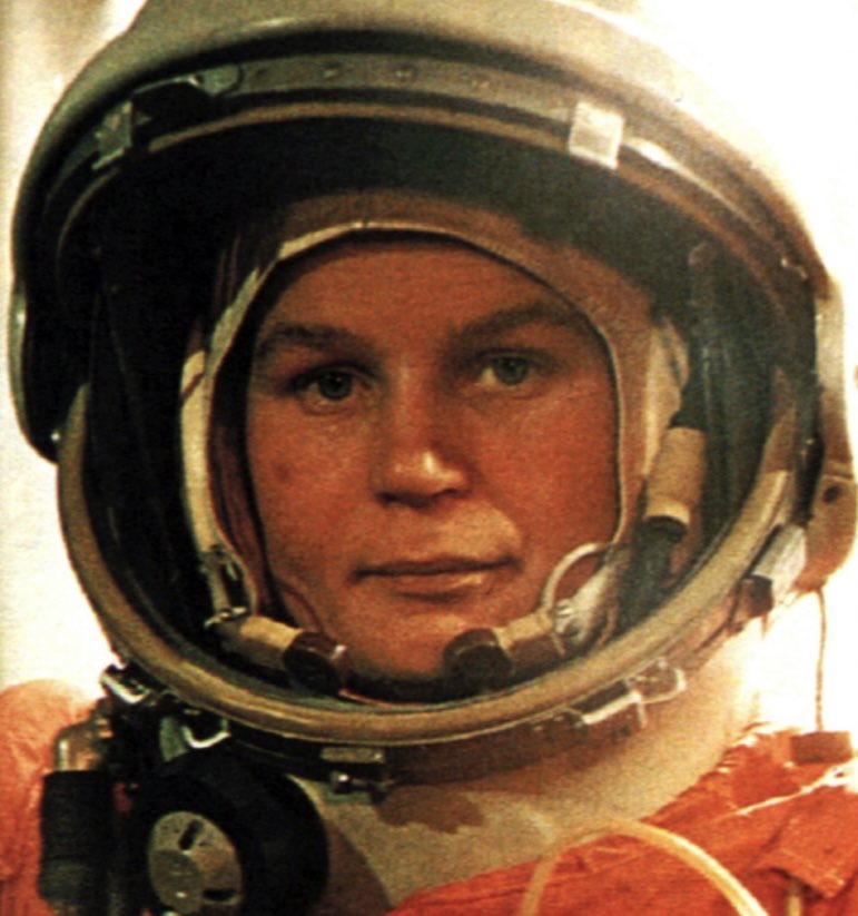 A woman.
An astronaut (cosmonaut).
A history maker.

Valentina Tereshkova. June, 1963.
First woman in space. Only woman to fly a solo mission, to this day. 
Age 26.