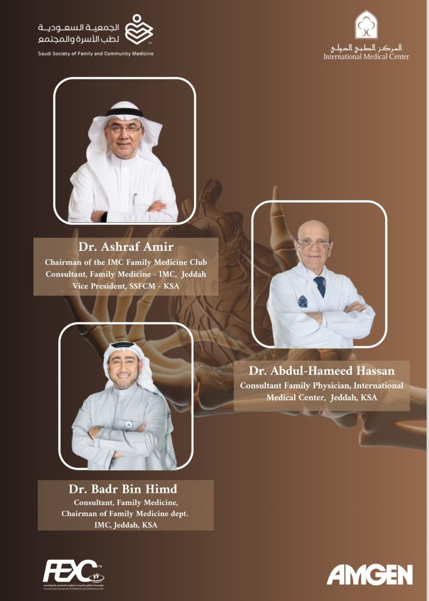 SSFCM_org's tweet photo. Registration of
Bridging Heart & Bone health
Organized by FEXC & IMC FMC
under the umbrella of the SSFCM
Sponsored by AMGEN
🗓 Tuesday 15 / April / 25
⏰️ 09:00-11:00pm
📝 2 CME
Registration link:
https://t.co/KOJ5XI96wY
Contact us at:
https://t.co/JYrMMqXsnC
#ssfcm https://t.co/hqEcQQxbkZ