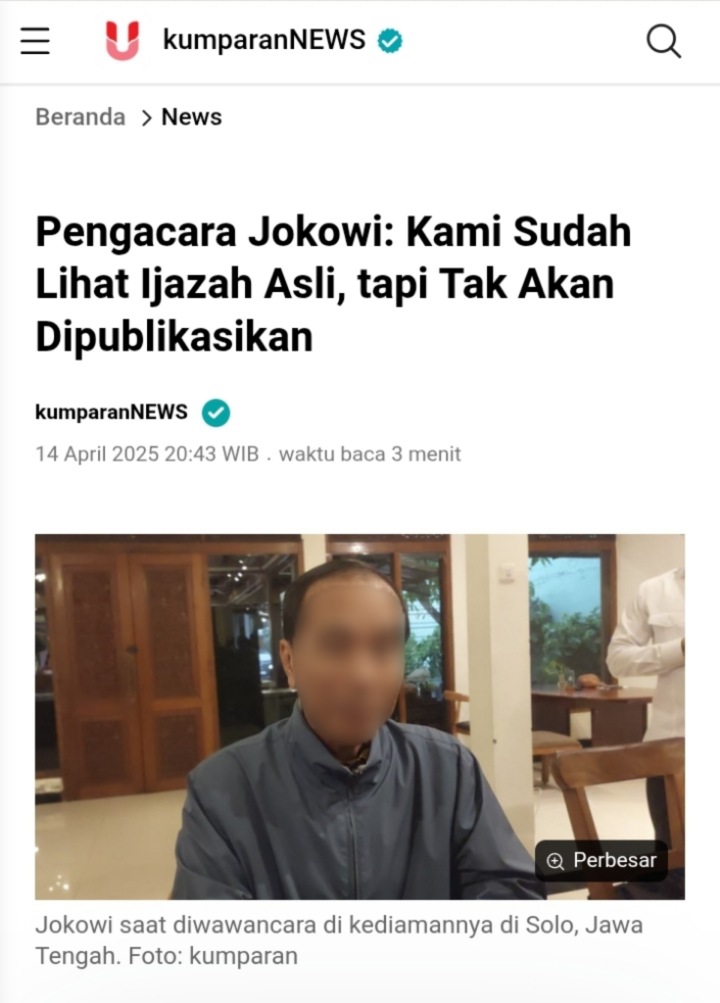 SAYA PERNAH MELIHAT DEWA ZEUS KULIAH DI <a href="/UGMYogyakarta/">UGM</a> | 

Seluruh tahapan perkuliahan dilalui, dan lulus dengan predikat summa cumlaude.

Saya melihat ijazahnya, namun enggan saya publikasikan, karena takut dikira palsu.
________

Ijazah Dewa Zeus itu kebenaran suci, dan bukan