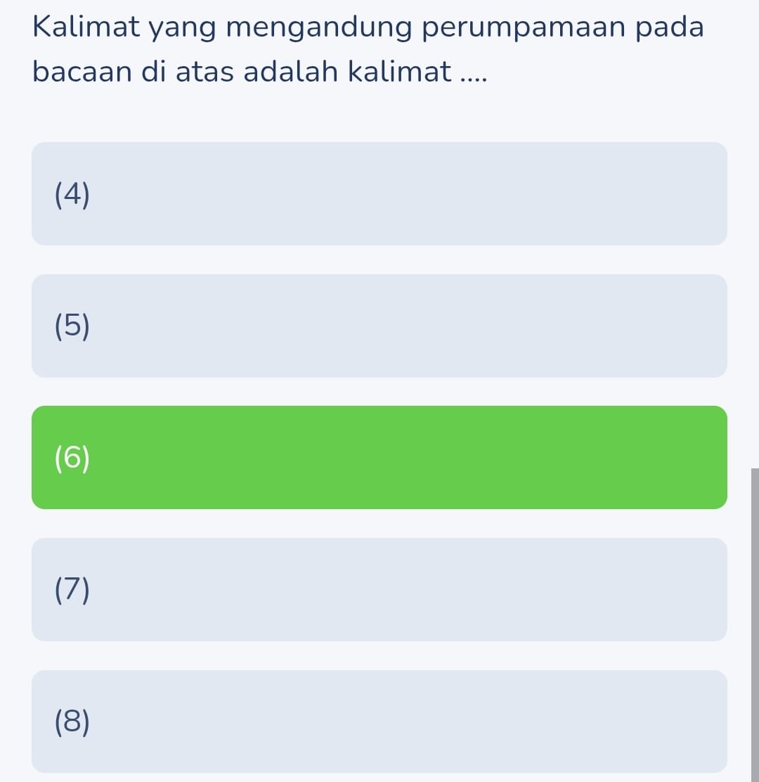 hokuhoumisaki's tweet image. PART 2. Soal yang harus liat teks. 

1. Perumpamaan 
Baca cepat. Scanning. Liat yang ada kalimat "seperti", "bagai", "bagaikan". Itu sudah pasti jawabannya karena itu merupakan perumpamaan.