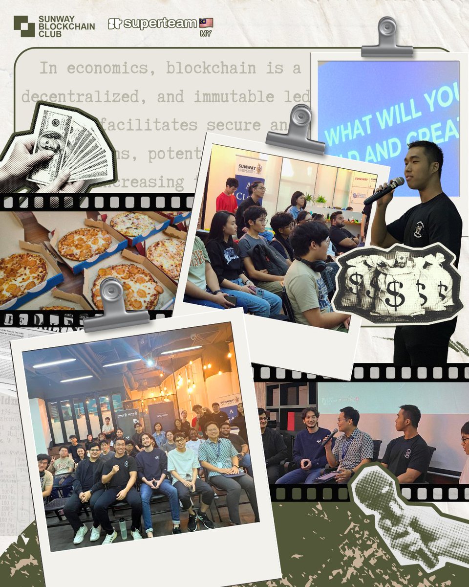 SunwayBCC's tweet image. We had an incredible time hosting our panel on blockchain, economics, and the future of education! 📚 Big thanks to the experts and curious minds who joined us. 💡✨
Special thanks to our partner @SuperteamMY for sponsoring us—your support helped bring this vision to life! 🙌🚀