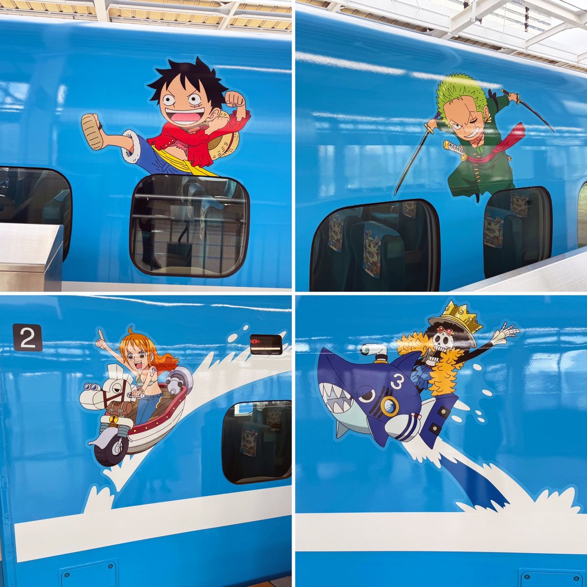 出張で新大阪駅に行った際、4/12から運行開始の #ONEPIECE新幹線 に