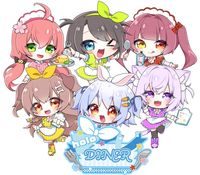 ホロクルの本、入稿できました コラボカフェ(架空)イラスト本を頒布します アクスタ、コースターもあります 他グッズも検討中 #ホロクル9th