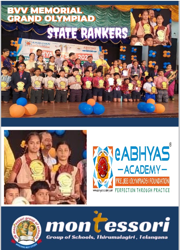 memsjngroups's tweet image. Our brilliant stars from Montessori Group of Schools, Thirumalagiri, Telangana have shined bright at the BVVS Memorial Grand Olympiad 2025 by securing State Ranks! 🌟👏

#MontessoriThirumalagiri #StateRankers #OlympiadWinners #Abhyasotsav2025 #BVVSMemorialOlympiad #eAbhyasAcademy