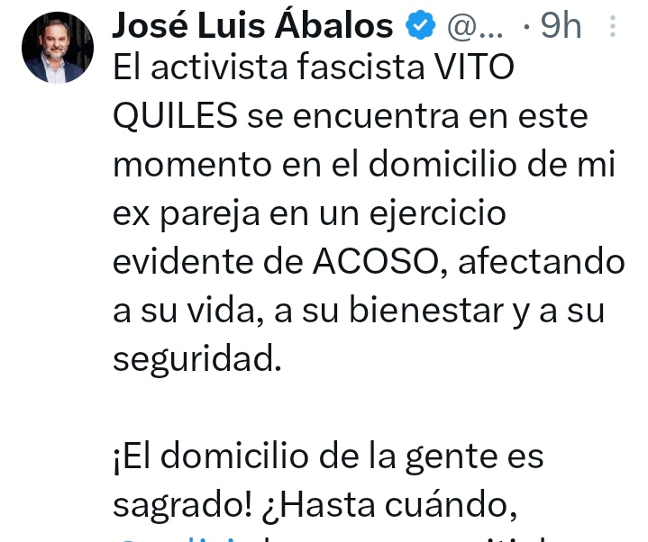 ☩𝙎𝙤𝙧 𝙎𝙖𝙧𝙣𝙖© (@sorsarna_n1) on Twitter photo "El domicilio de la gente es sagrado" sólo si viene <a href="/vitoquiles/">Vito Quiles 🇪🇸</a> con un micro. Si te lo okupan una horda de hijos de puta, están en su derecho porque eso no afecta el bienestar, ni la vida, ni la seguridad.
GENTUZA. "El domicilio de la gente es sagrado" sólo si viene <a href="/vitoquiles/">Vito Quiles 🇪🇸</a> con un micro. Si te lo okupan una horda de hijos de puta, están en su derecho porque eso no afecta el bienestar, ni la vida, ni la seguridad.
GENTUZA.