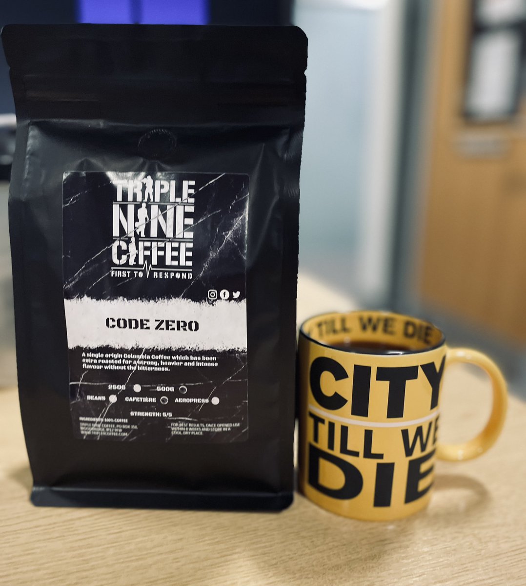 PCDKirkwood's tweet image. Definitely needed this coffee this morning after last night’s quick change from the football ⚽️
 Shoutout to @coffee_triple for the save! ☕️ 

#MuchNeeded 
#CoffeeFirst
#hcafc 
#CodeZero