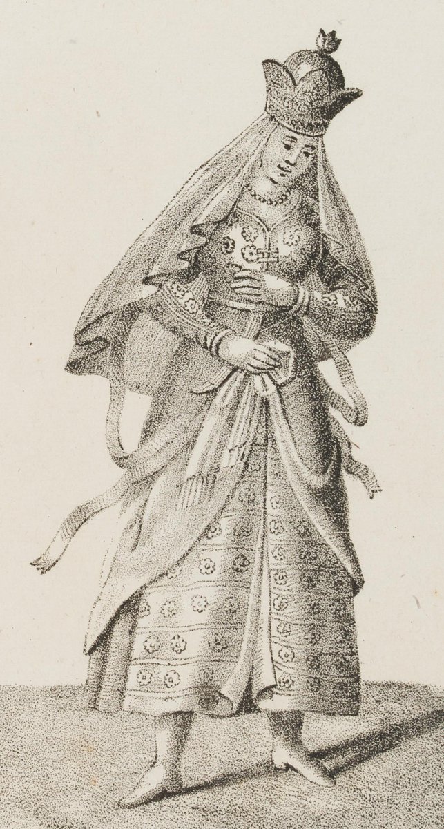 Çocuklu iki Türk kadınının folklorik tasviri, 1830 civarı