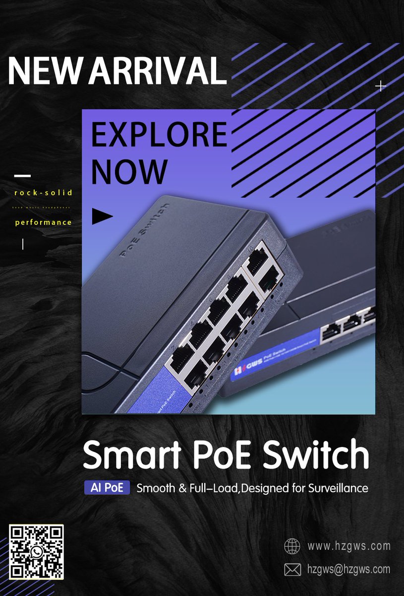 HZGWS_PoE's tweet photo. [New Product Express]
We has launched a new product - H series plastic shell AI switch, which helps you easily build a stable and efficient network environment!

Website: https://t.co/vqq8VRFBgM
Alibaba: https://t.co/e9S1EJOMcb
#SmartSecurity  #PoESwitch #NewProducts https://t.co/oIWIIqC0IA