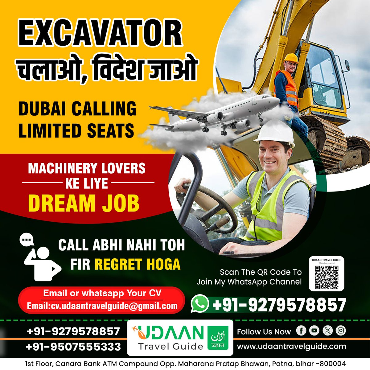 UdaanGuide's tweet photo. 🌟 Looking to take your skills overseas?

Here’s your golden chance to work in Dubai and operate powerful machinery while building a global career. 🌍💼

📧 Email: cv.udaantravelguide@gmail.com
🌐 Visit: https://t.co/s6nuwJFneU

#UdaanTravelGuide #WorkAbroad #DubaiJobs https://t.co/Rcn6LSa5nj