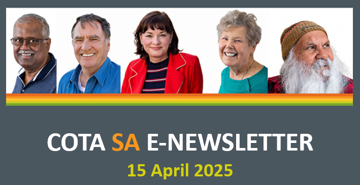 Catch up on all the latest news and updates in our 15 April 2025 e-newsletter zc.vg/Pz2M7?m=0 

In this edition: What we Want - COTA Australia's Federal Election agenda; Climate Change Group webinar: Solar made simple; •Listening posts ...and much more!