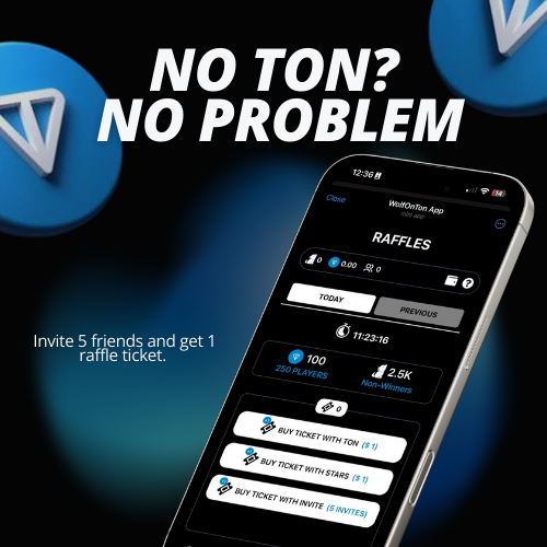 WolfonTon_x's tweet photo. Grow your Pack! 🐺 Invite 5 frens and earn 1 raffle ticket for a chance to win Ton Tokens or more $WOLFS!

Start stacking tickets — no TON needed 💸
https://t.co/VkUxPmAslL
#WolfOnTon #TON #TonMiniApp #TonEcosystem #TelegramMiniApp #Web3 #CryptoRaffle #Invite2Earn https://t.co/1dUIP6kHtq