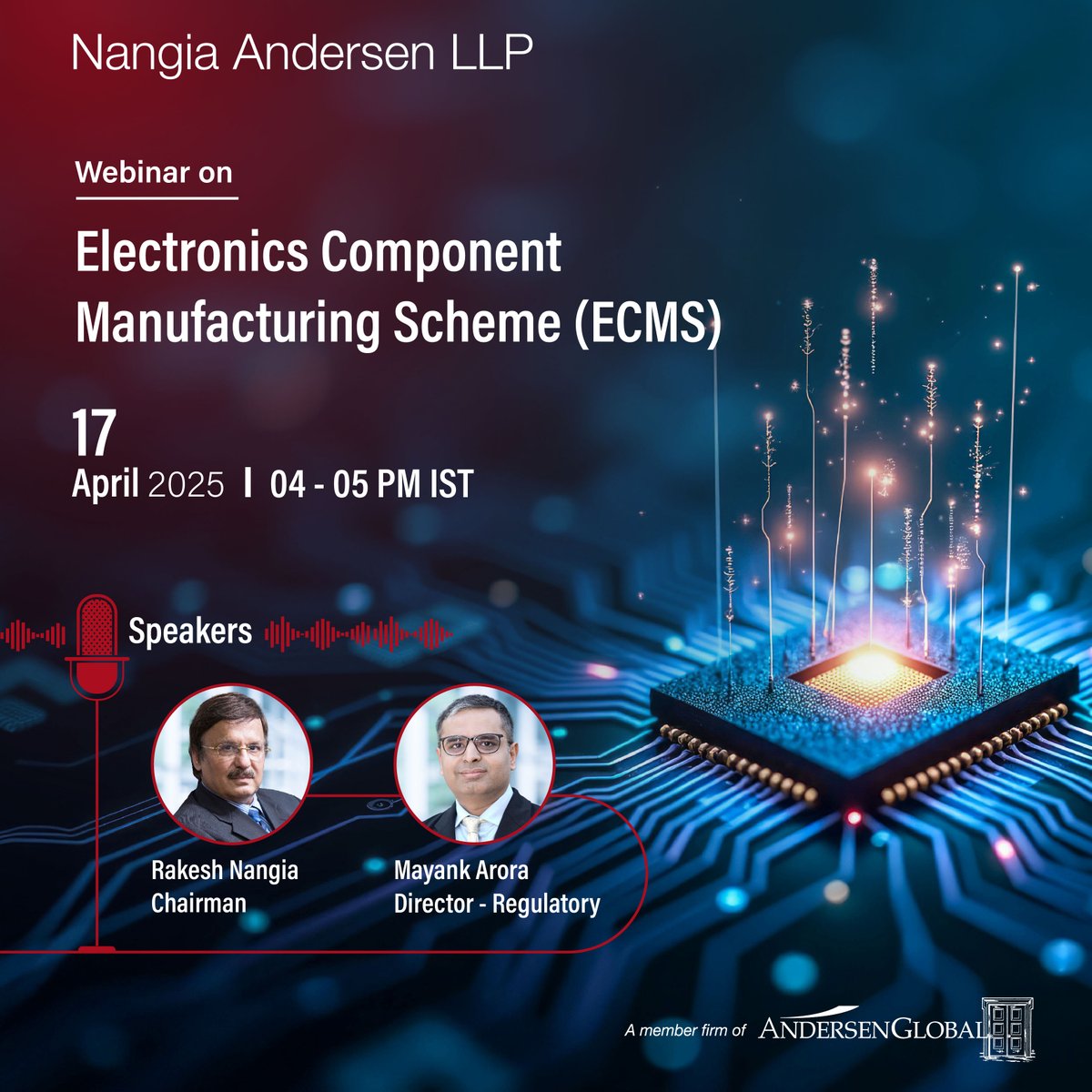 Join us on April 17, 2025, from 4-5 PM IST for a deep dive into ECMS and SPECS! Learn eligibility, incentives &amp; approval processes from our experts. Don’t miss out—register now!  shorturl.at/63tjN #ECMS #electronics #manufacturing #teamnangiaandersen
