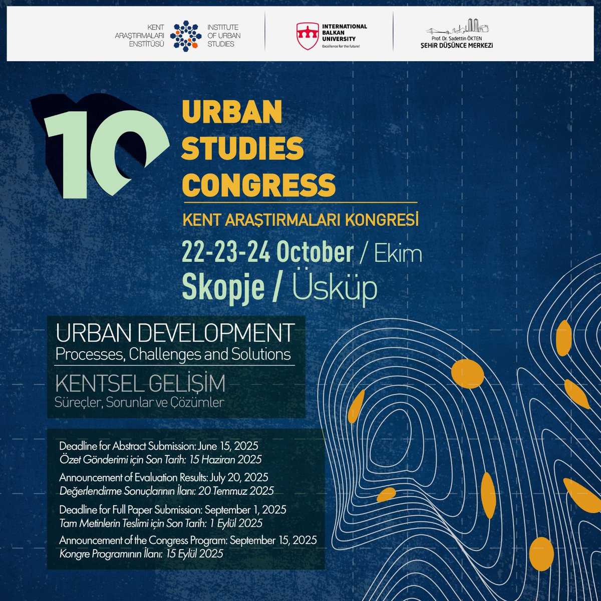 Urban Development: Processes, Challenges, and Solutions — This year, we meet in Skopje!

At our congress, which will explore the economic, social, cultural, and environmental transformation processes of cities from an interdisciplinary perspective, a wide range of topics will be