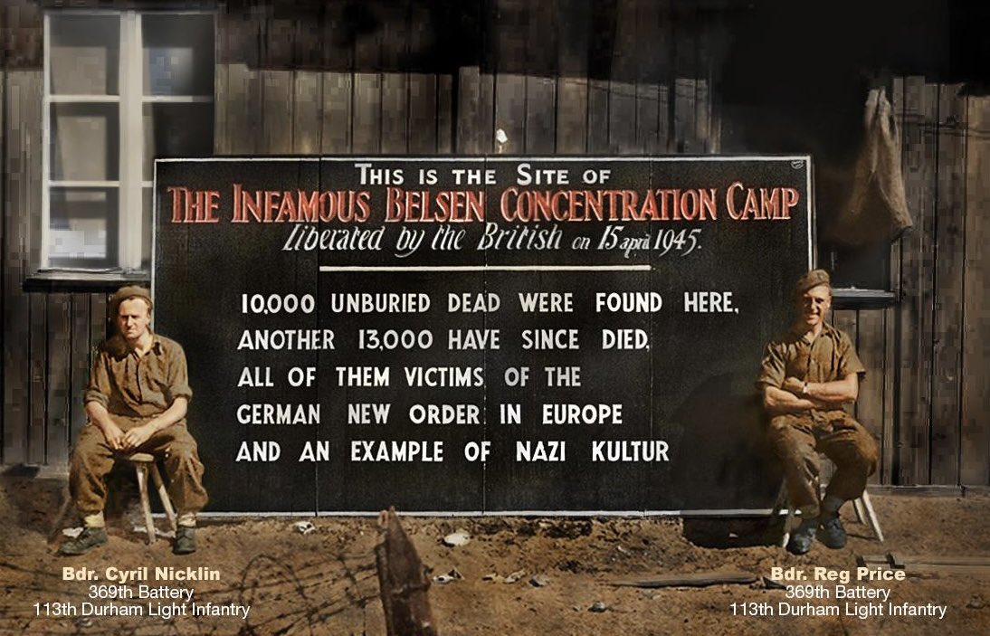 80 years today #belsen. Liberated by the Allies, as British and Canadian personnel were present. Later American personnel would also help with the huge humanitarian effort.
 #bergenbelsen