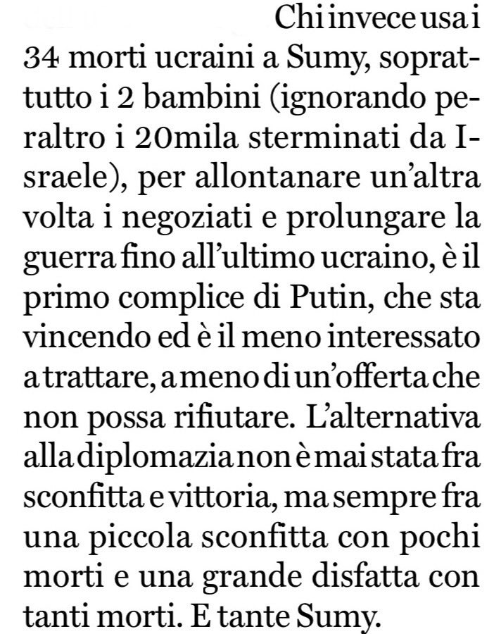 Zerovirgola2's tweet photo. #Travaglio perfetto 🙌🏼

#Sumy https://t.co/eRzAGMLe7S