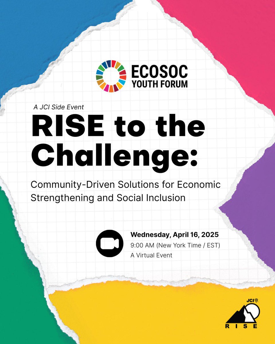 youbichristelle's tweet photo. Excited to speak at the #ECOSOCYouthForum as Chairlady of #JCIRISE 2025!
We’ll talk about rebuilding, investing, sustaining & evolving for real global impact.
Let’s RISE together!
#YouthLeadership #RISEInitiative #SDGs #JCI https://t.co/yZwjxKT2hN