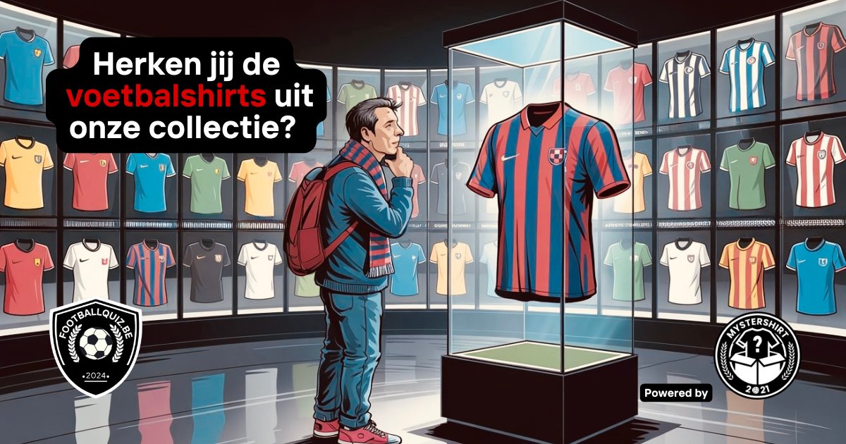 FootballquizBE's tweet photo. 👕 Dankzij @Mystershirt hebben we een mooie shirtcollectie.

🤔 Koppel jij alle shirts aan de juiste clubs in onze nieuwste quiz?

👉 Speel de quiz: https://t.co/vcjMY3LqPj

#voetbalquiz #footballquiz #voetbalshirt #voetbalshirts #voetbaltrivia #voetbalquizzen https://t.co/2qk94Rws9H
