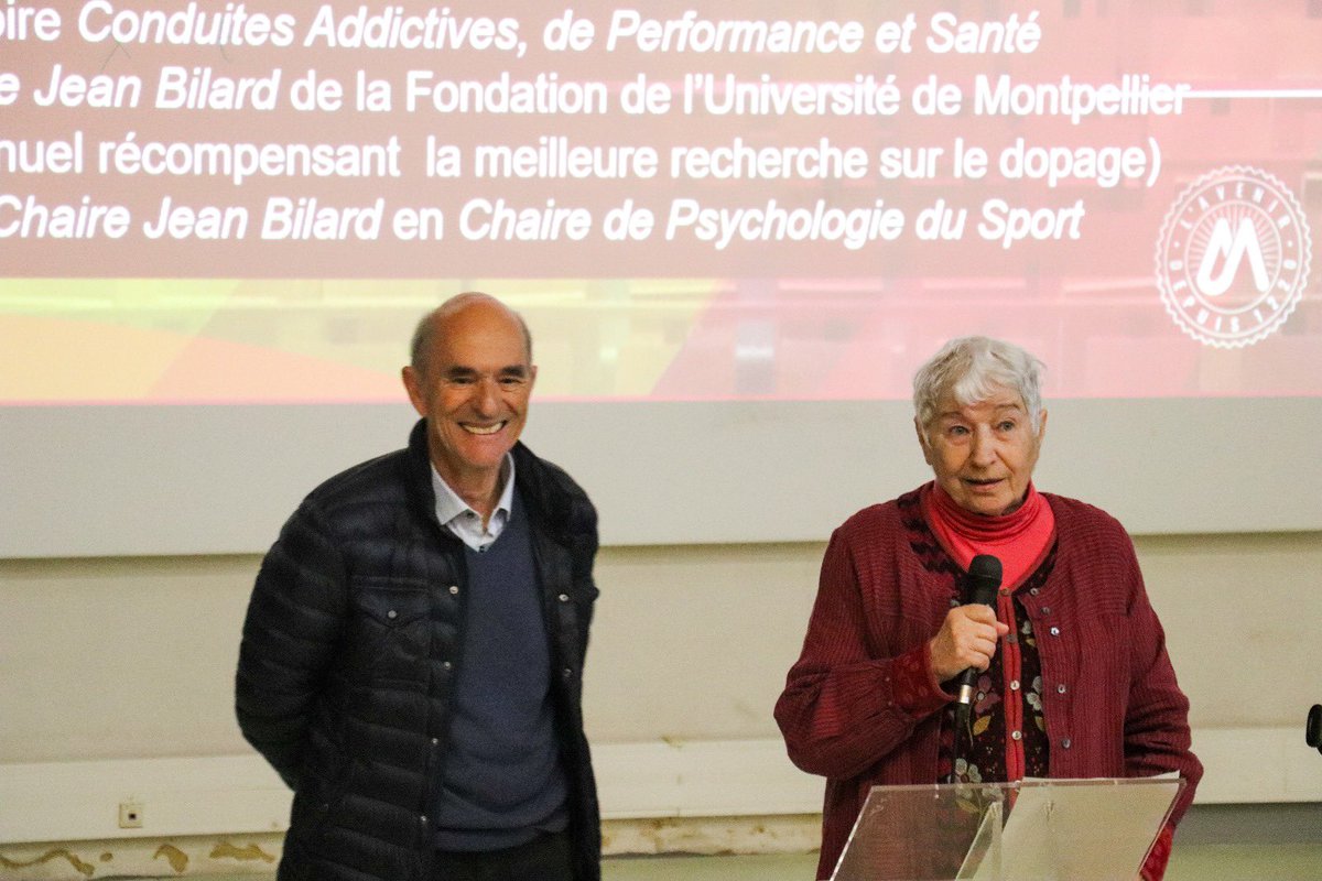 Philippe Augé (@philippe_auge) on Twitter photo À l’occasion du 20e anniversaire de son master "Préparation psychologique et coaching" l’<a href="/UFRStapsMontpel/">UFRStapsMontpellier</a> inaugurait hier l’amphithéâtre « Jean Bilard » en hommage à celui qui a créé ce diplôme et qui fut vice-président du Conseil d’administration de l’UM1. À l’occasion du 20e anniversaire de son master "Préparation psychologique et coaching" l’<a href="/UFRStapsMontpel/">UFRStapsMontpellier</a> inaugurait hier l’amphithéâtre « Jean Bilard » en hommage à celui qui a créé ce diplôme et qui fut vice-président du Conseil d’administration de l’UM1.