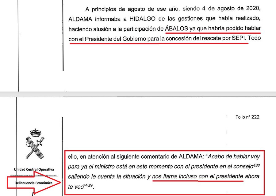 BOMBAZOOOOO🎯: estos son los CUATRO DOCUMENTOS que INCRIMINAN 👇 a PEDRO <a href="/sanchezcastejon/">Pedro Sánchez</a> con su esposa Begoña Gómez en el RESCATE ILEGAL con fondos públicos de AIR EUROPA por 475 millones de euros 👇🧐

Así consta en Informes de la <a href="/guardiacivil/">Guardia Civil</a> 👇

1.- SÁNCHEZ IMPULSÓ EL