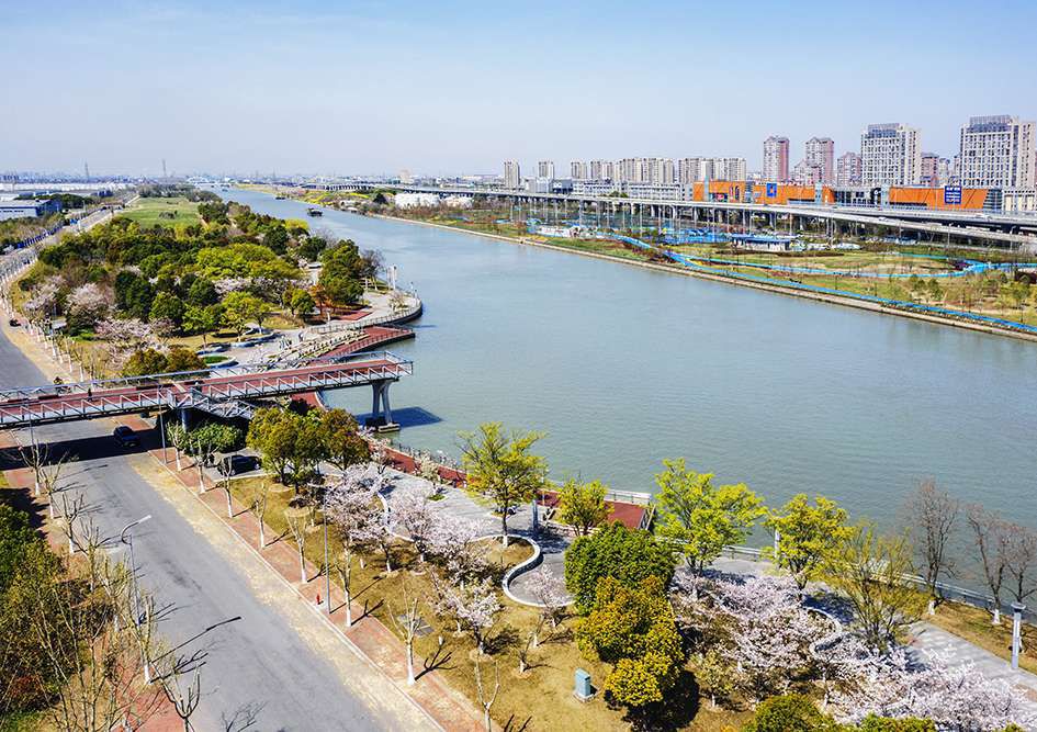 TongzhouNantong's tweet photo. 🌺🥰Century Park glows with spring splendor, its floral displays beautifully framing the Tongly Canal. A riverside retreat where every blossom tells a season's story. #TongzhouPark #SpringScenes https://t.co/AvmjvTiC7i