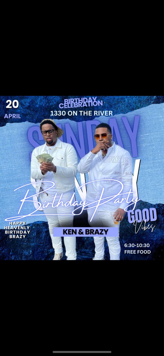 kenfromda9's tweet photo. 4/20 
@ 1330 on the river (the old east end)
Day time kick it fr. 6:30 -10-30pm
#LLBRAZY💙 https://t.co/SkN98YfYYs