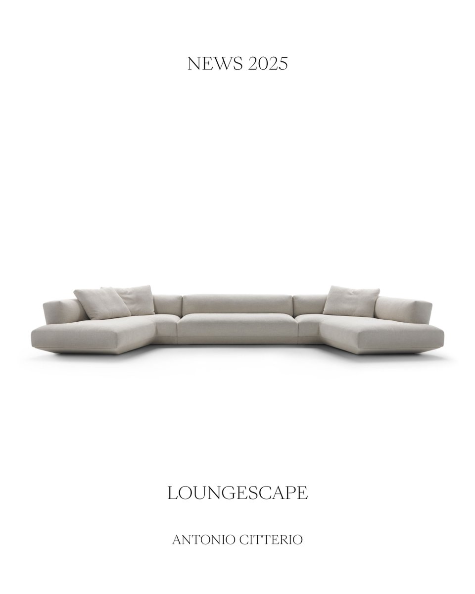 Flexform_ITA's tweet image. The unconventional shapes of the Loungescape sofa not only put it in a class by itself, but also allow it to dialog comfortably with the other products in the Flexform collection to create welcoming spaces where relaxation and conversation come naturally. #Flexform…