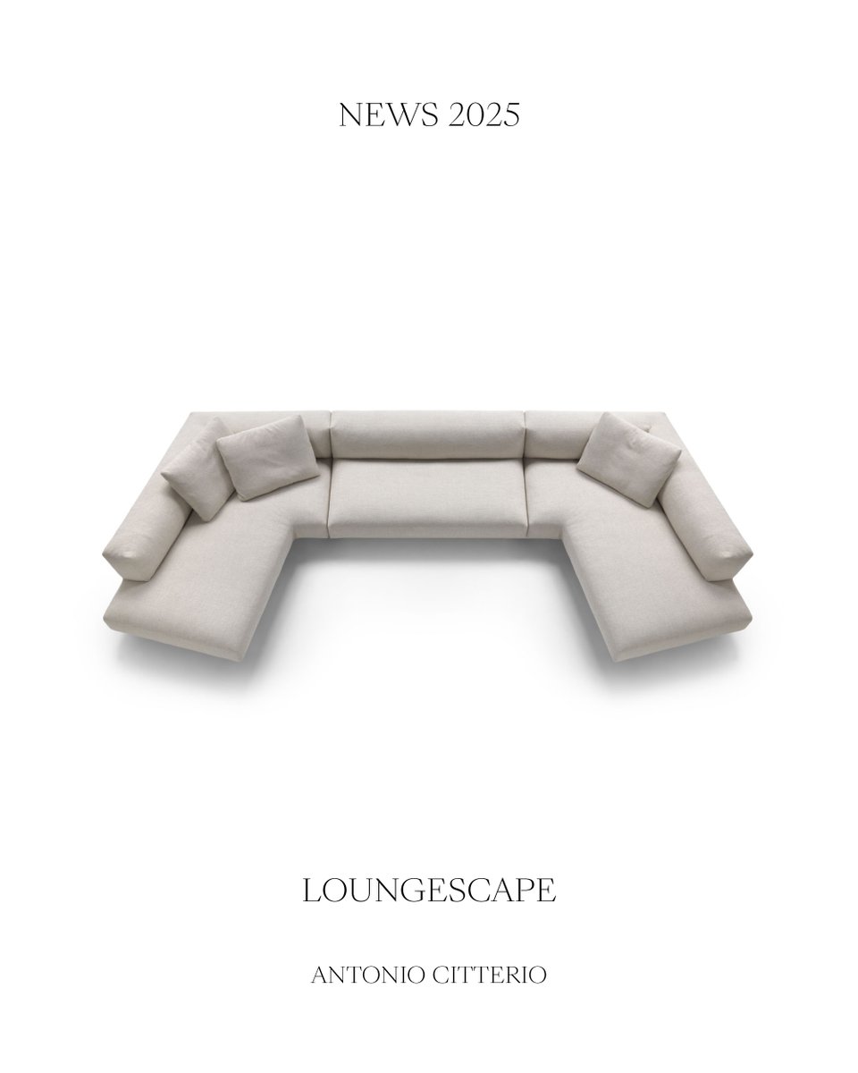 Flexform_ITA's tweet image. The unconventional shapes of the Loungescape sofa not only put it in a class by itself, but also allow it to dialog comfortably with the other products in the Flexform collection to create welcoming spaces where relaxation and conversation come naturally. #Flexform…